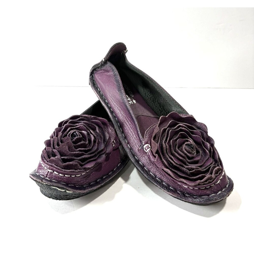 L'Artiste by Spring Step Women Dezi Leather Slip On Shoe Flats Purple Sz 5.5 -6